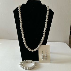 Set of fashion jewelry. Including necklaces, earrings and bracelets